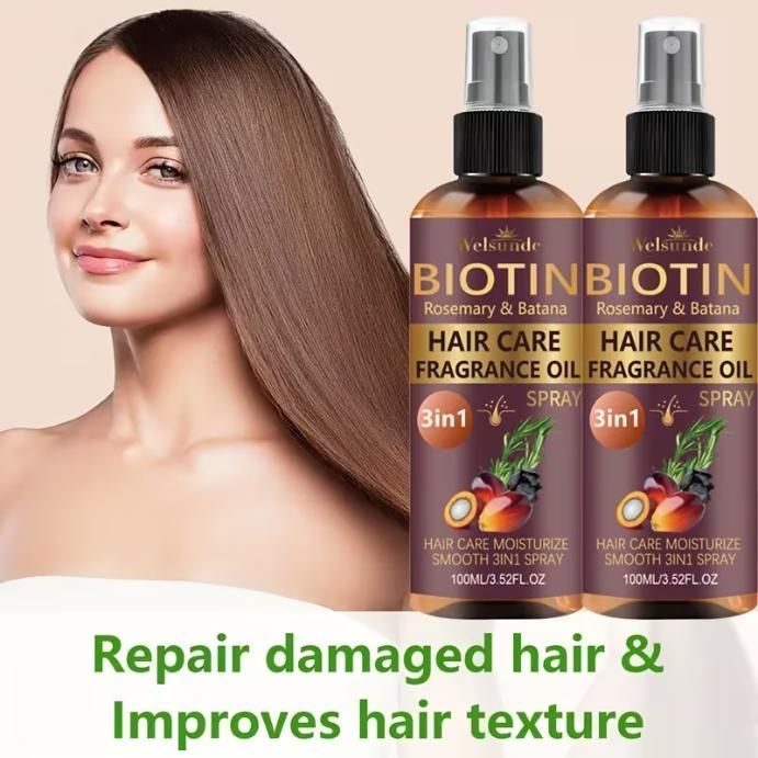 3-In-1 Rosemary & Batana Hair Oil Spray 100ml Each (Pack of 2)