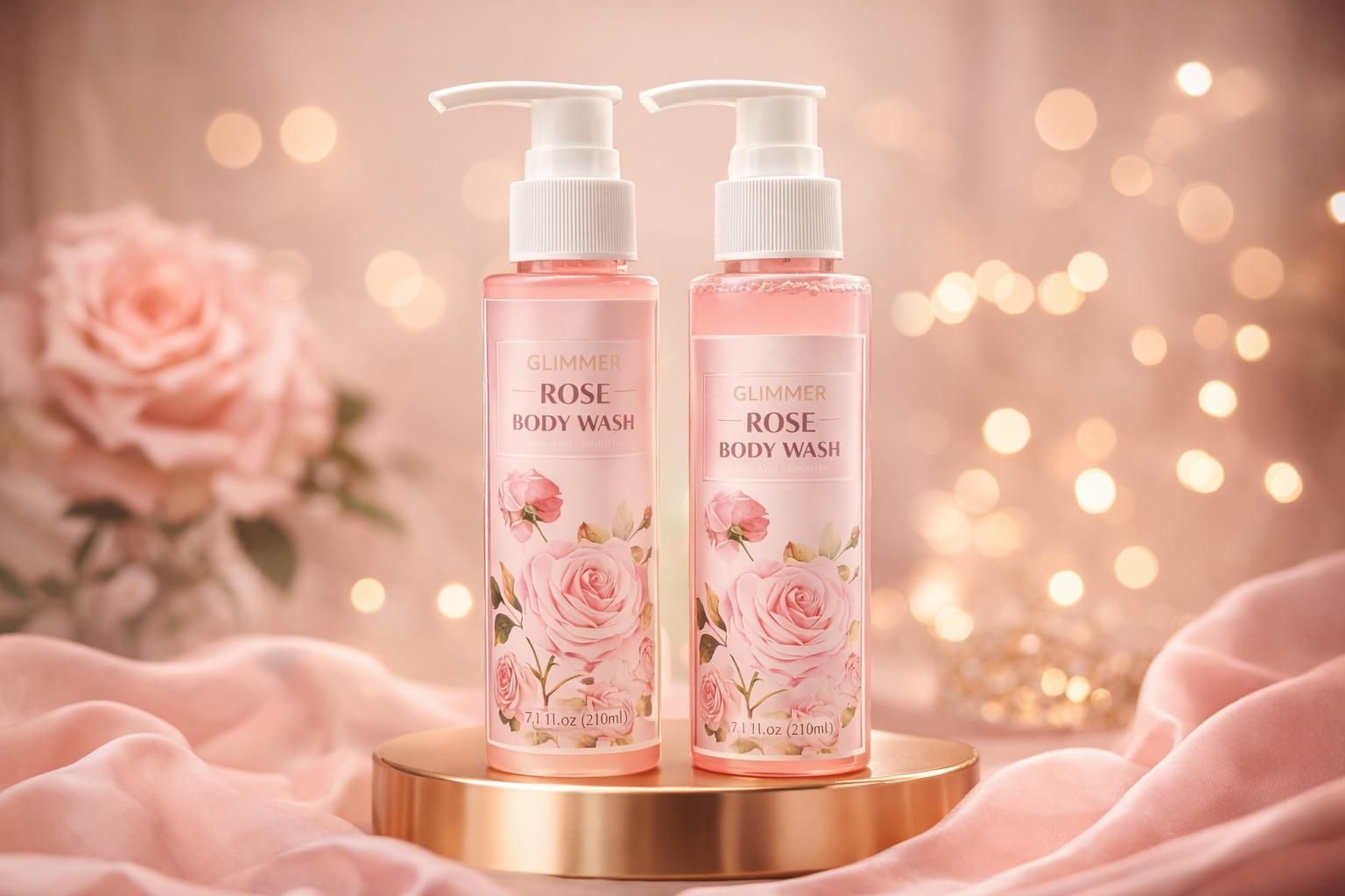 Rose Body Wash 210ml Each (Pack of 2)